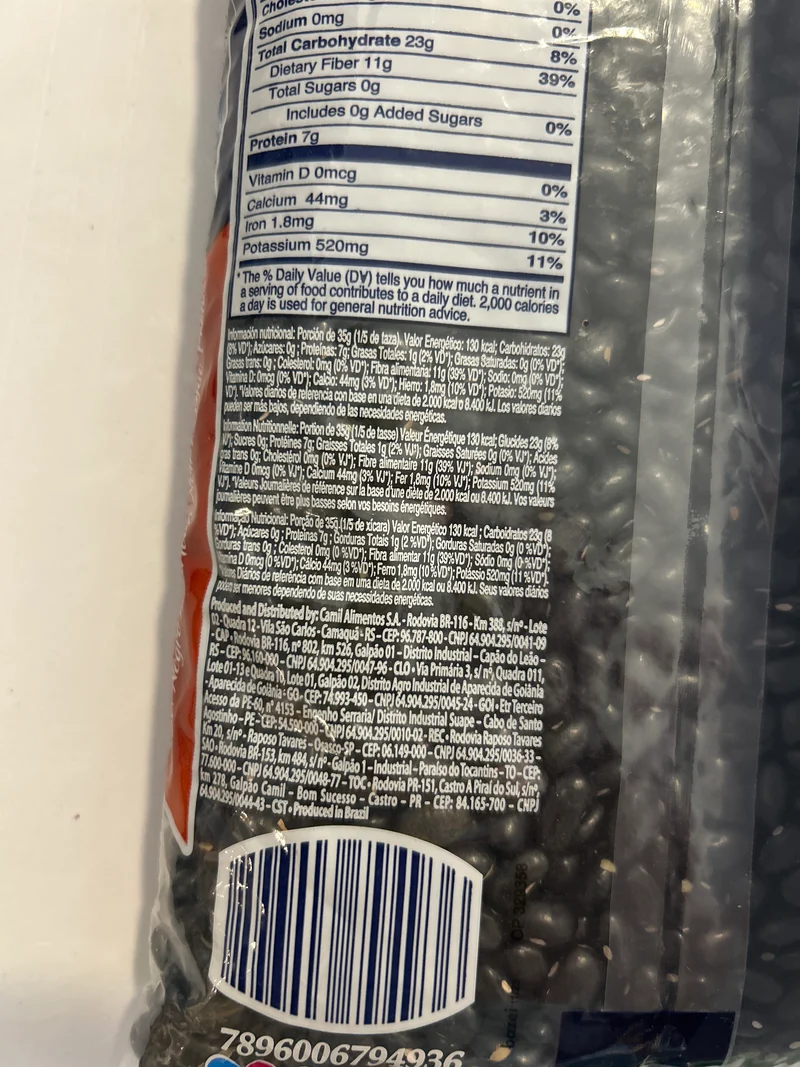 Combo - Feijão Preto CAMIL - 1kg - Compre 4 unidades e ganhe 10% de desconto