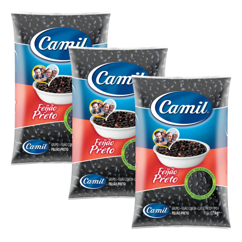 Combo - Feijão Preto - CAMIL - 1kg - Compre 3 unidades e ganhe 10% de desconto