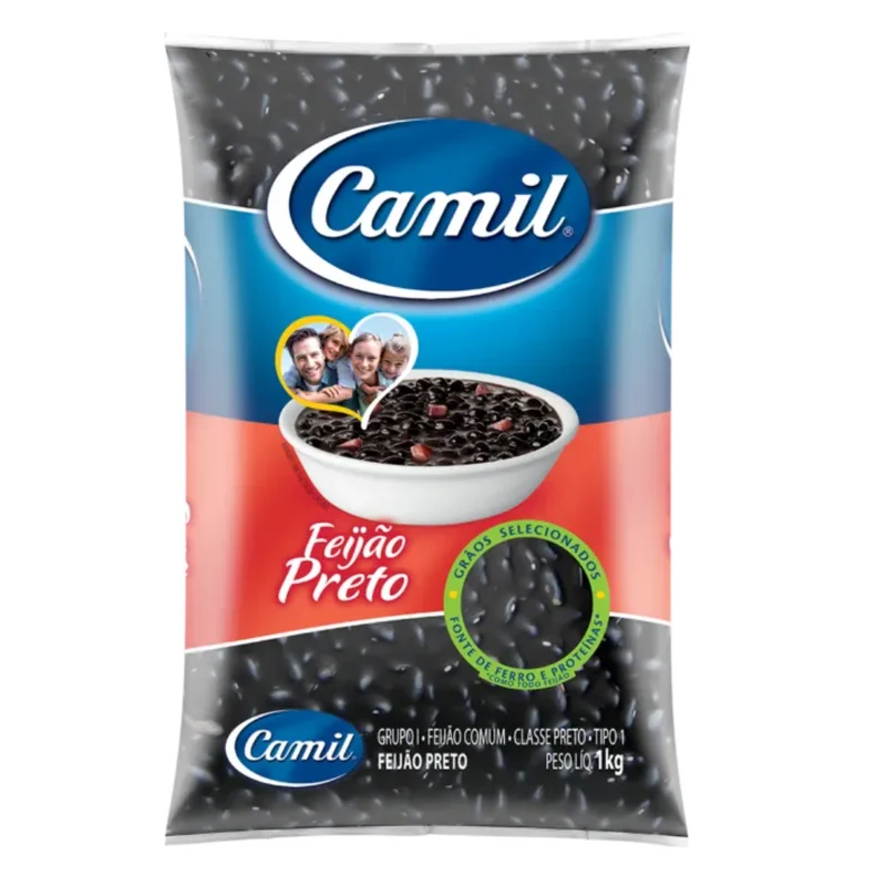 Haricots noirs secs (Feijão Preto) - CAMIL - 1kg