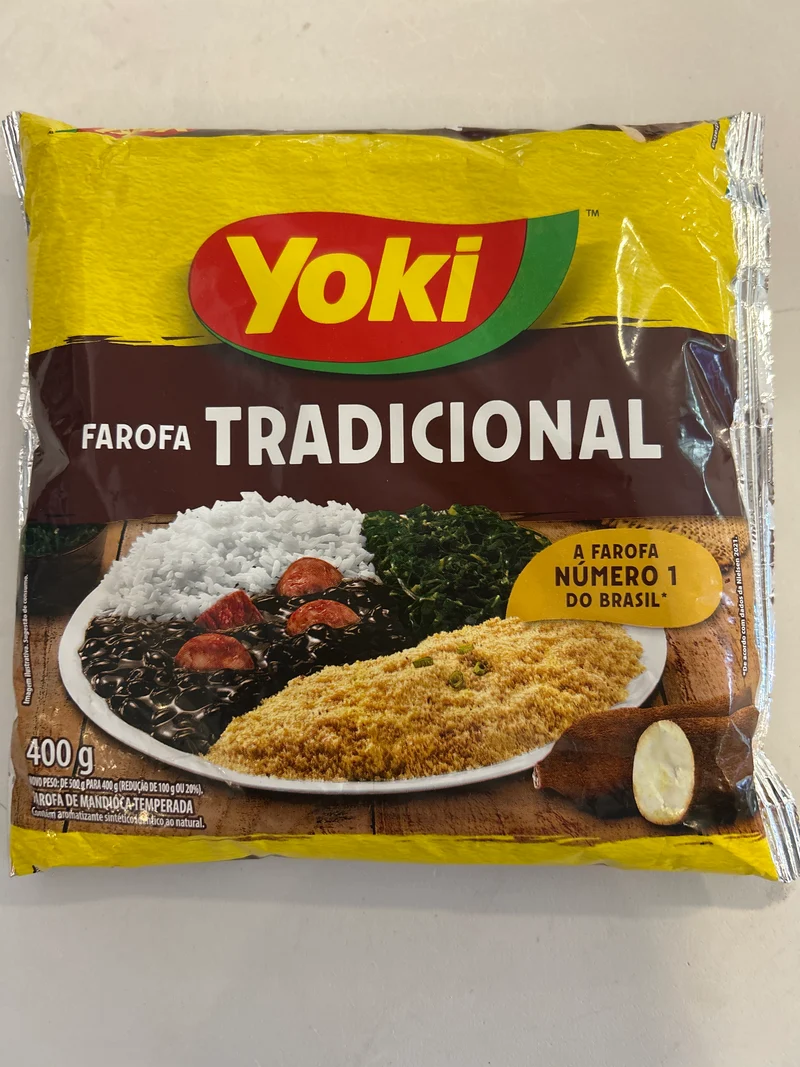 Combo - Farofa de Mandioca Tradicional - YOKI - 400g - Compre 10 unidades e ganhe 10% de desconto