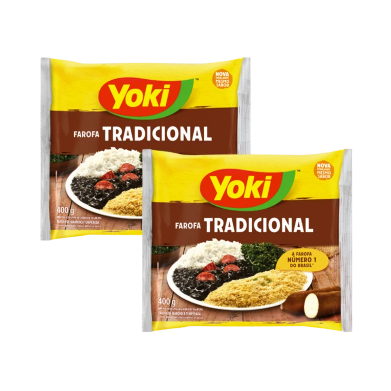 Combo - Farofa de Mandioca Tradicional YOKI - 400g - Compre 2 unidades e ganhe 10% de desconto