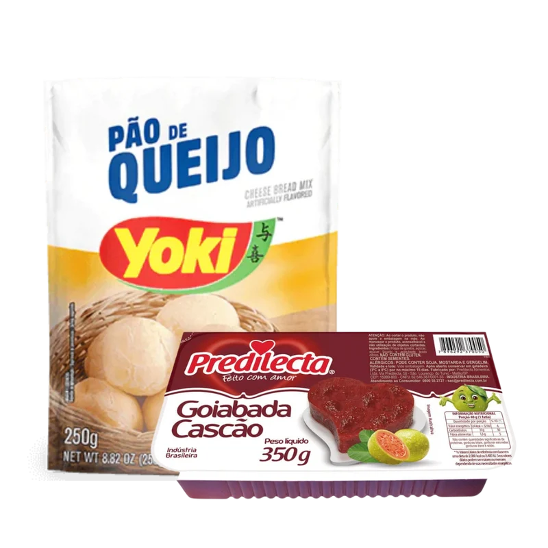 Combinação Perfeita - Mistura para Pão de Queijo - YOKI - 250g + Goiabada Cascão - PREDILECTA - 350g