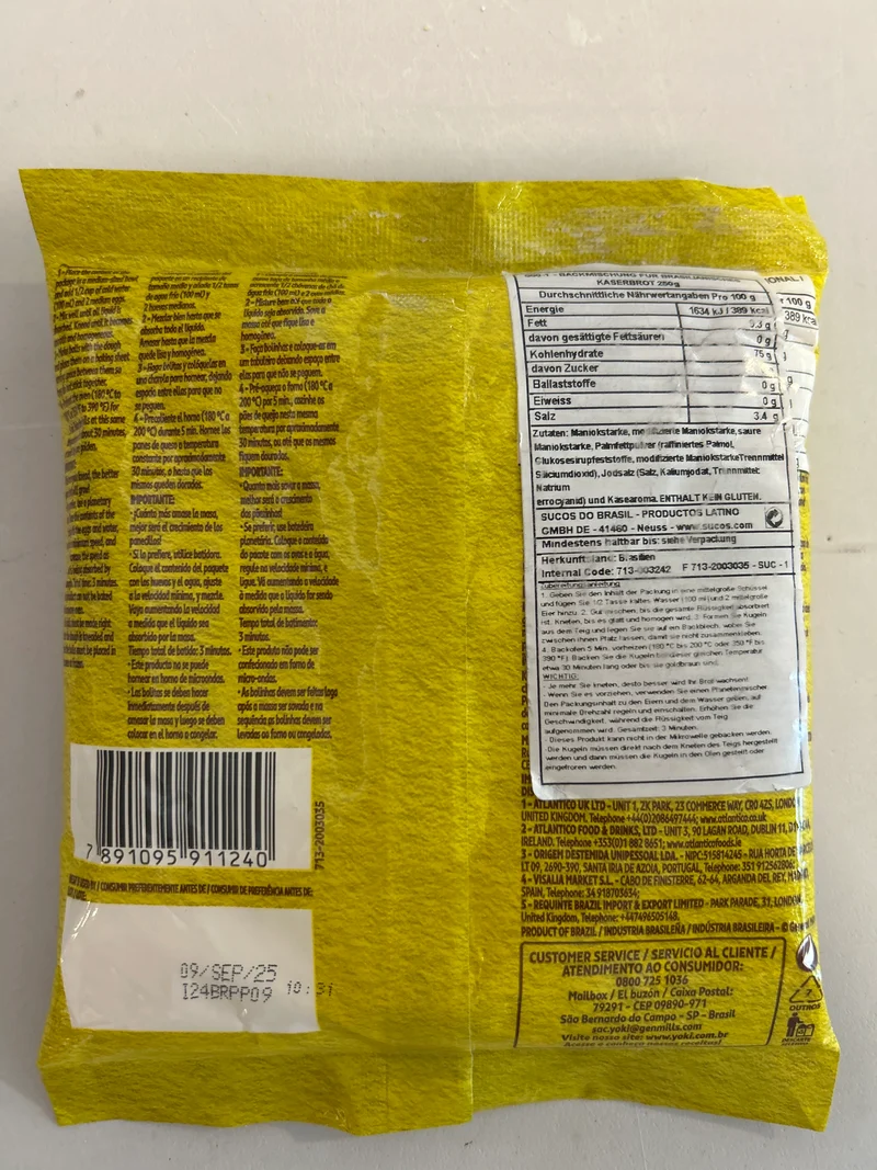 Combo - Mistura para Pão de Queijo YOKI - 250g - Compre 5 unidades e ganhe 10% de desconto