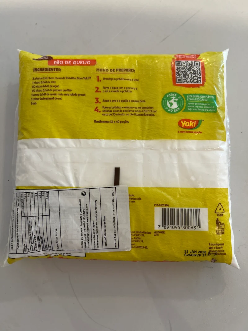 Combo - Polvilho Doce YOKI - 500g - Compre 3 unidades e ganhe 10% de desconto