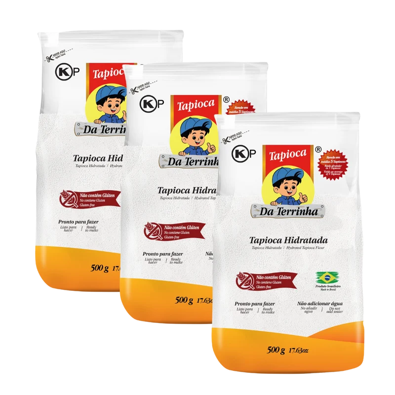 Combo - Tapioca Hidratada DA TERRINHA - 500g - Compre 3 unidades e ganhe 10% de desconto
