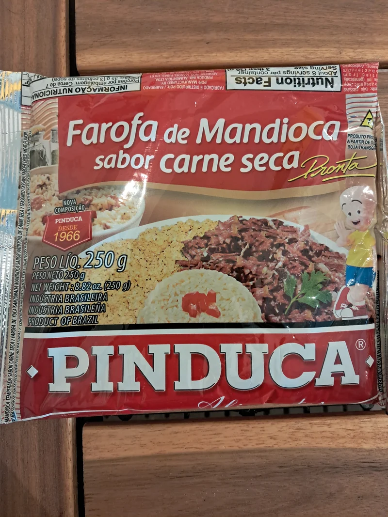 Farofa de Manioc à la Viande Sèche (Farofa de Mandioca Carne Seca) - PINDUCA - 250g