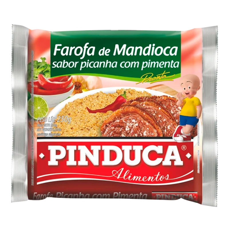 Farine de manioc assaisonnée goût picanha piment (Farofa de Mandioca Picanha com Pimenta) - PINDUCA - 250g