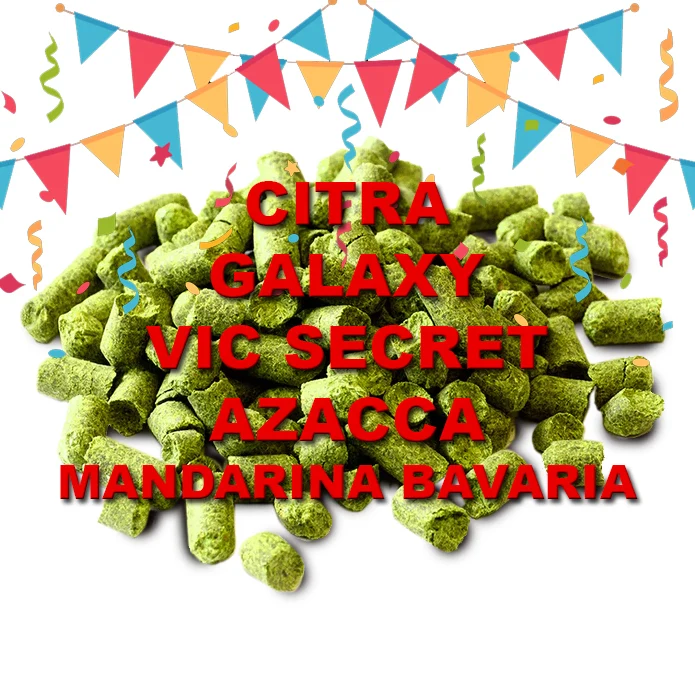 Hops Mix Pack de la fête des pères (Citra, Galaxy, Vic Secret, Azacca, Mandarina Bavaria)