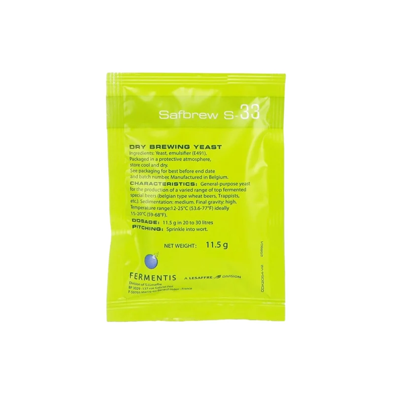 Fermentis - SafAle™ S-33 Dry Ale Yeast