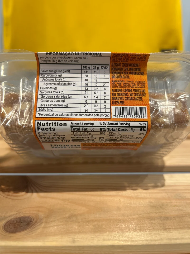 Barre de cacahuètes au lait concentré (Pé de Moça)- DACOLONIA - 190g