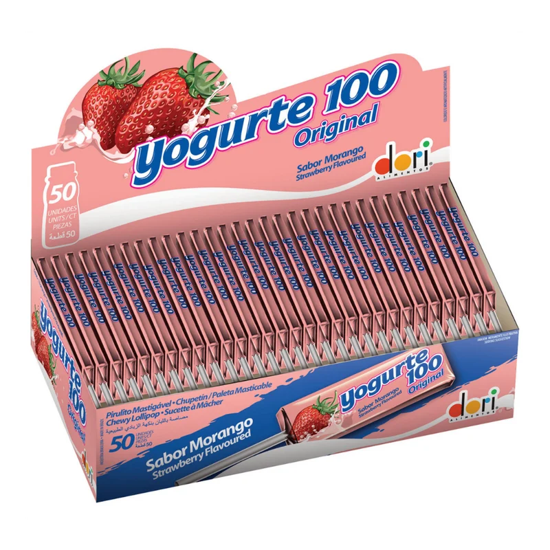 Sucette saveur yaourt (Pirulito Mastigável Yogurte) - DORI - 560g