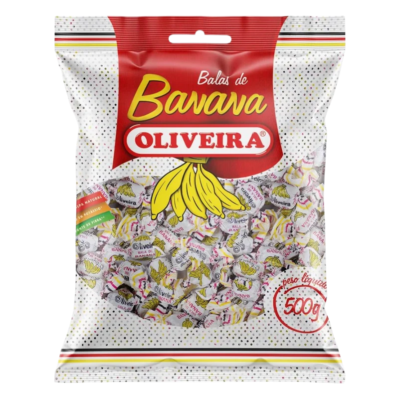 Bonbons à la pâte de fruit Banane- (Bala de Banana)- OLIVEIRA - 500g