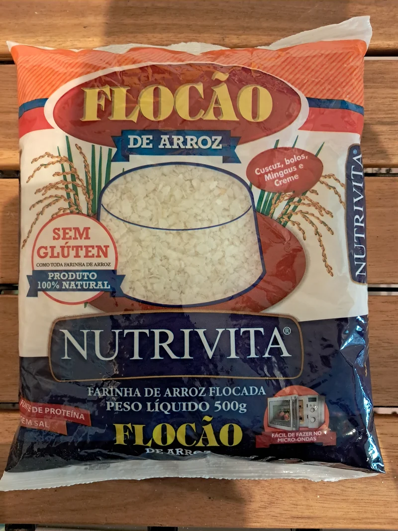 Flocons de riz (Flocão de Arroz) - NUTRIVITA - 500g
