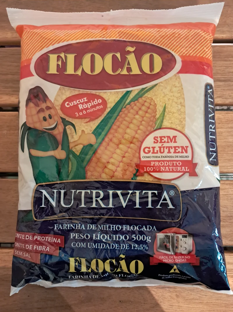 Farine de maïs floconnée (Farinha de Milho Flocão) - NUTRIVITA - 500g