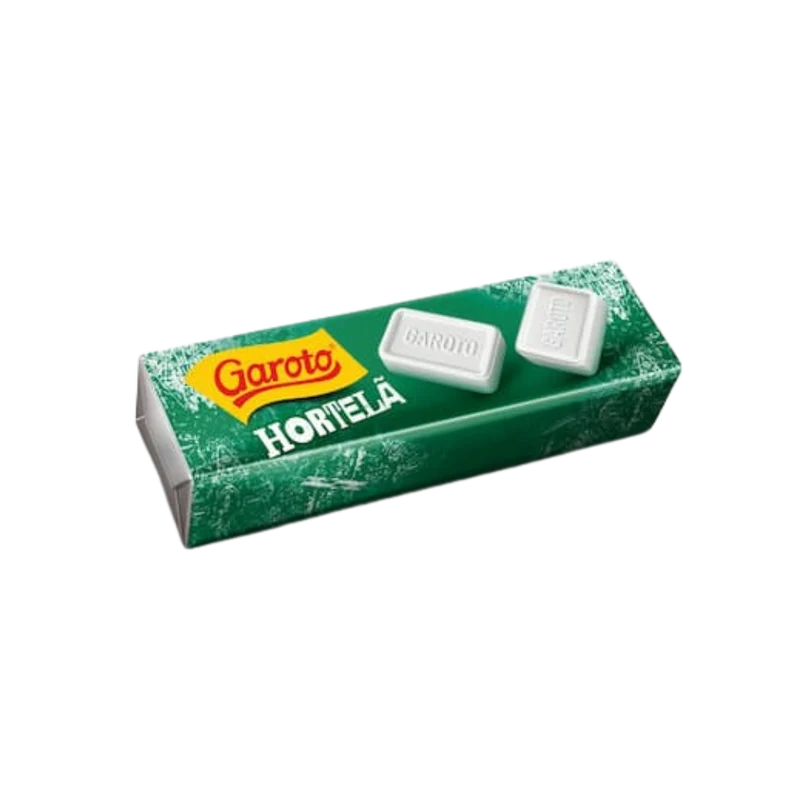 Chewing-gum à la menthe - ( Bala Pastilha de Hortelã )- GAROTO - 17g