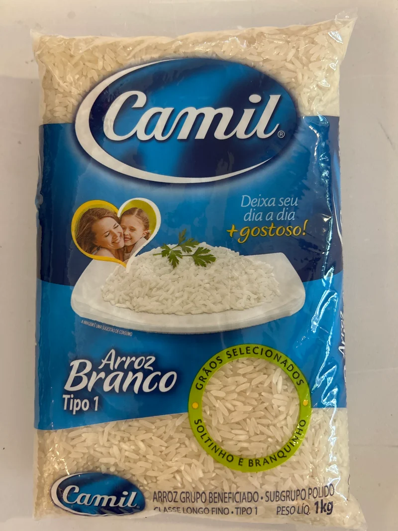 Combo - Arroz Branco CAMIL - 1kg - Compre 3 unidades e ganhe 10% de desconto