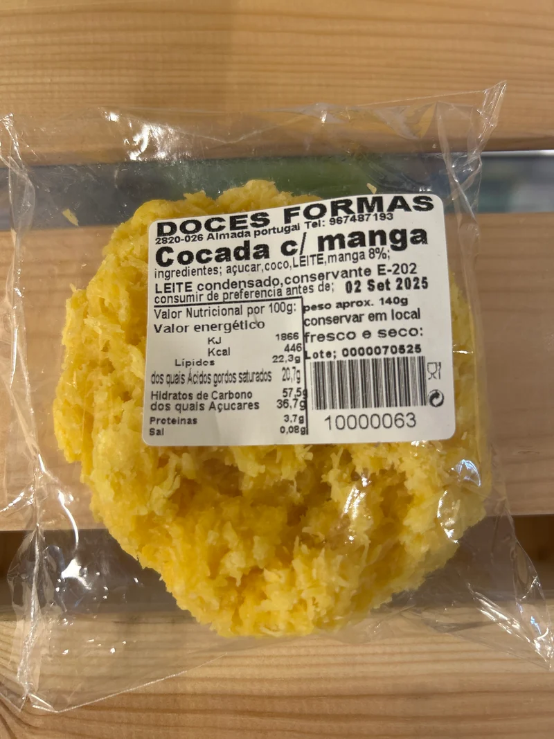 Dessert noix de coco avec mangue (Cocada de Manga) - DOCES FORMAS - 140g
