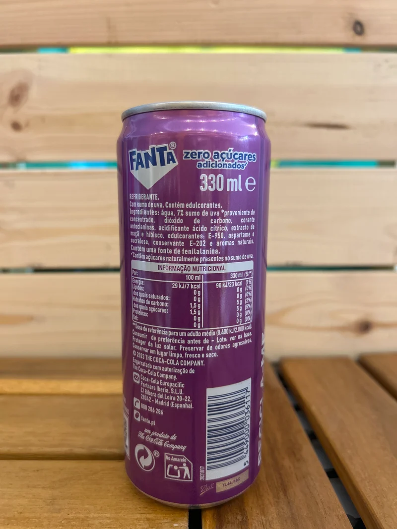 Soda au raisin sans sucre - FANTA (Refrigerante de Uva Zero) - FANTA - 330ml