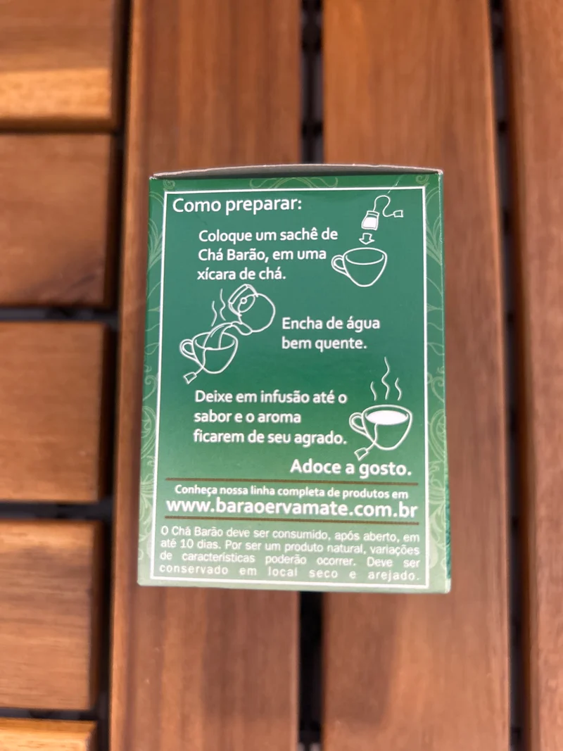 Tisane à la menthe (10 sachets) (Chá de Hortela 10 saches) - BARÃO