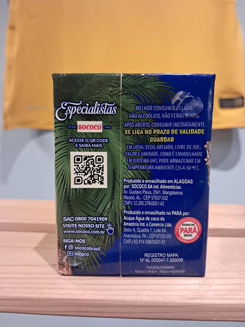 Eau de coco (Água de Coco) - SOCOCO - 200ml