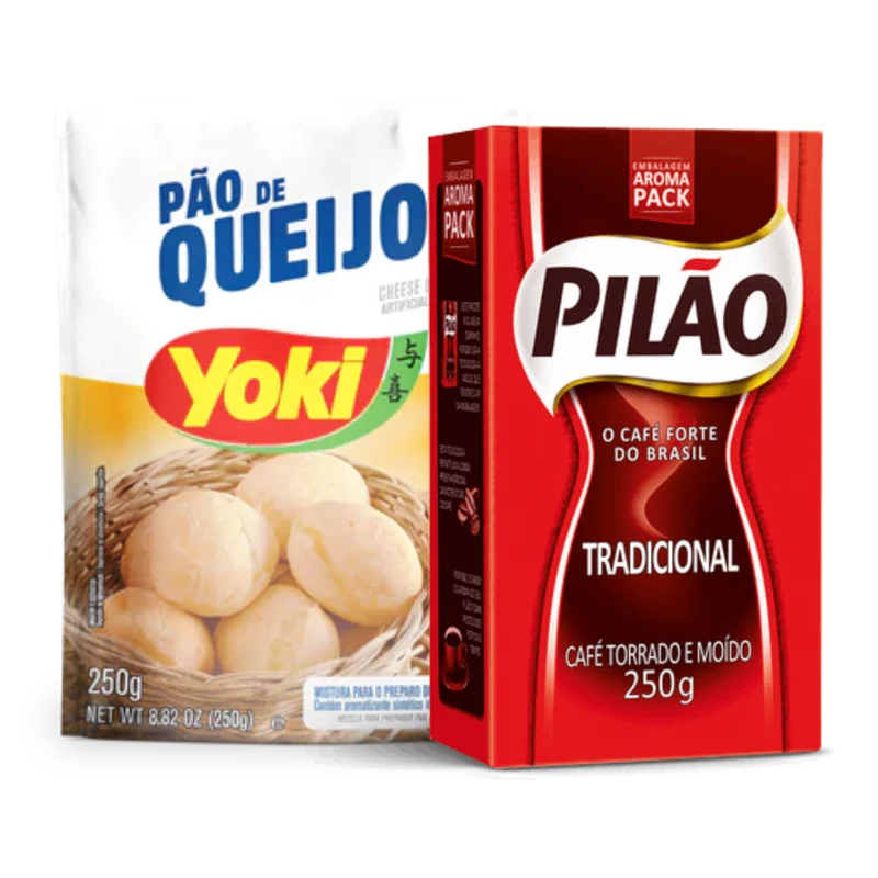 Combinação Perfeita - Mistura para Pão de Queijo - YOKI - 250g + Café Tradicional - PILÃO - 250g