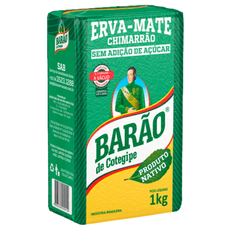 Yerba Maté nature (Erva Mate Chimarrão Nativa) BARÃO - 1Kg