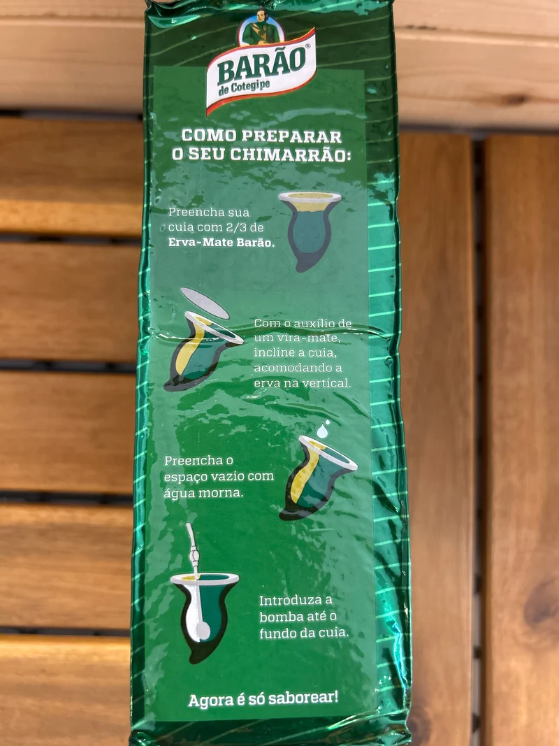 Yerba Maté nature (Erva Mate Chimarrão Nativa) BARÃO - 1Kg