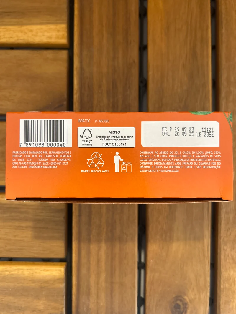 Tisane de maté sachet (Chá Matte Original) - LEÃO - 40g - Contém 25 sachês