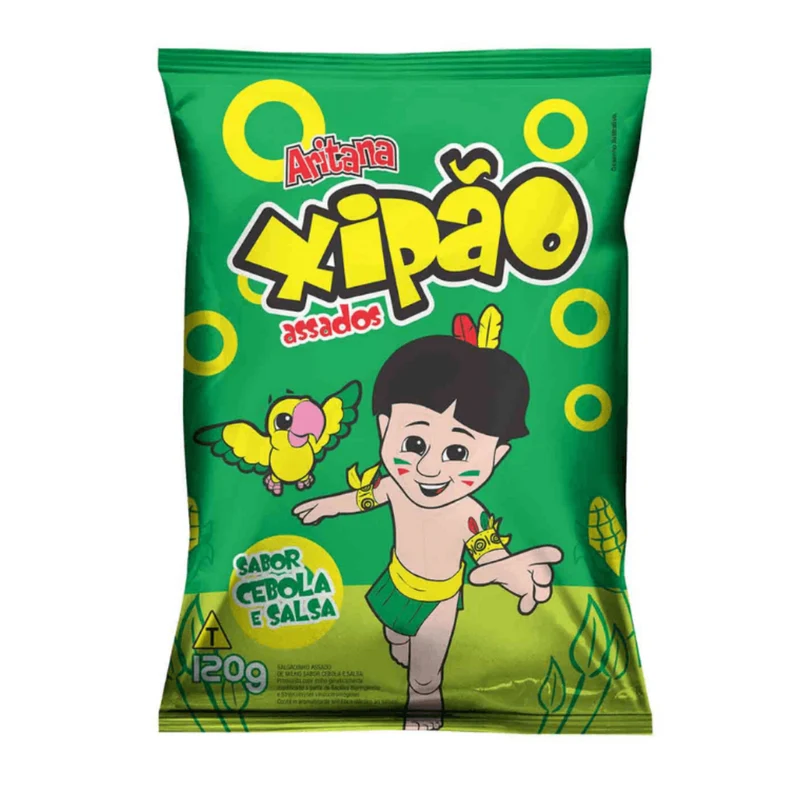 Snack saveur oignon et persil (Salgadinho Xipão Cebola com Salsa) - ARITANA - 120g