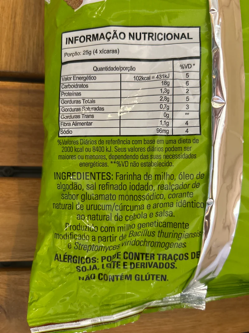 Snack saveur oignon et persil (Salgadinho Xipão Cebola com Salsa) - ARITANA - 120g