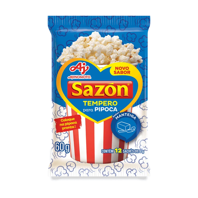 Assaisonnement pour pop corn ( beurre )(Tempero para Pipoca Manteiga) - SAZÓN - 60g
