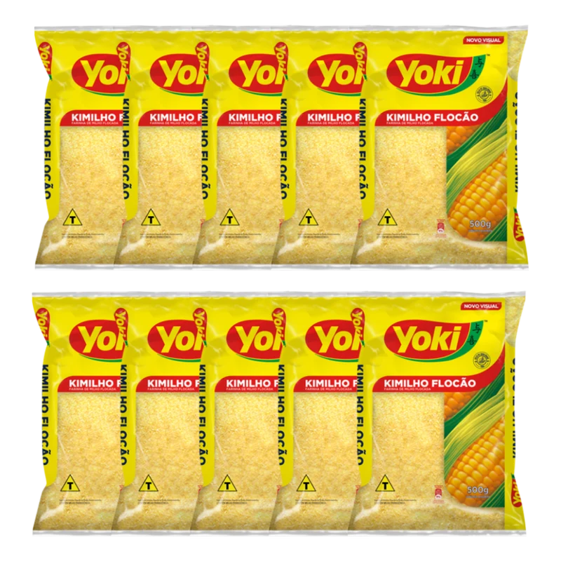 Combo - Farinha de Milho Kimilho Flocão - YOKI - 500g - Compre 10 unidades e ganhe 10% de desconto