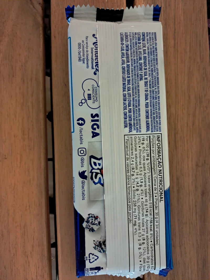 Gaufrettes au chocolat blanc (Chocolate BIS Branco) BIS (LACTA) - 100,8g