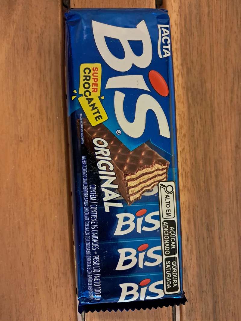 Gaufrettes chocolat brésilien au lait (Chocolate BIS Tradicional) BIS (LACTA) - 100,8g