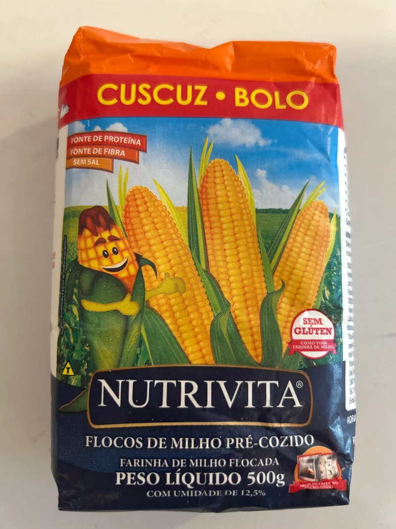 Combo - Flocos de Milho para Cuscuz - NUTRIVITA - 500g - Compre 3 unidades e ganhe 10% de desconto
