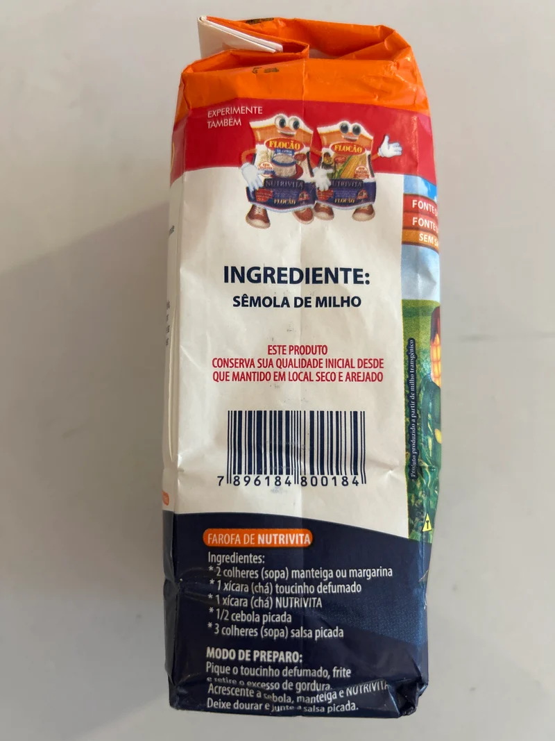 Combo - Flocos de Milho para Cuscuz - NUTRIVITA - 500g - Compre 3 unidades e ganhe 10% de desconto