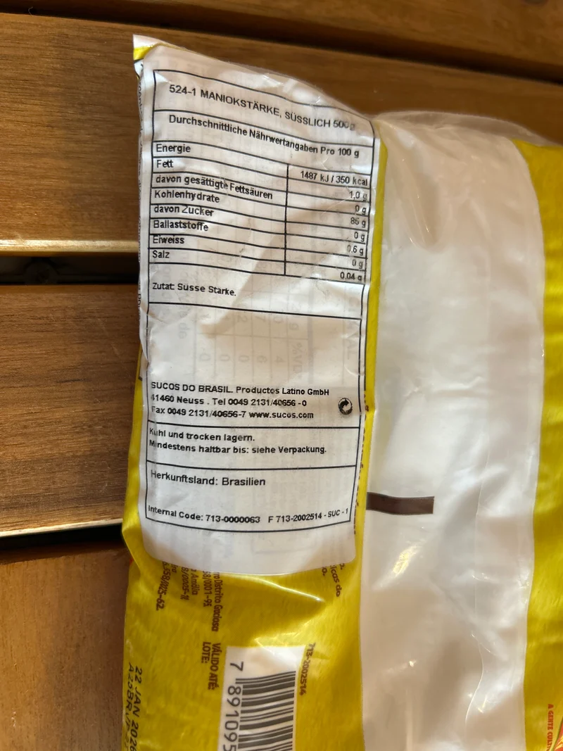 Polvilho Doux - Amidon de Manioc doux (Polvilho Doce) - YOKI - 500g