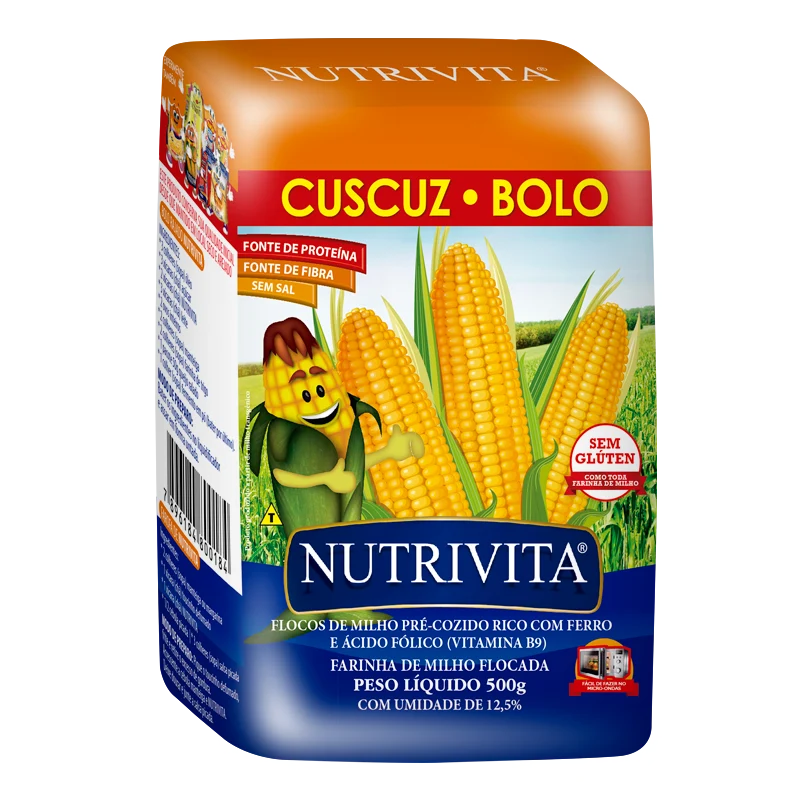 Flocons de maïs pour couscous (Flocos de Milho para Cuscuz) - NUTRIVITA - 500g
