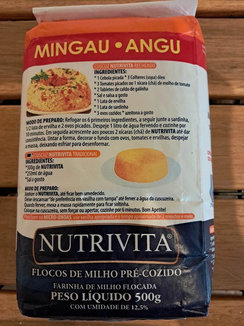 Flocons de maïs pour couscous (Flocos de Milho para Cuscuz) - NUTRIVITA - 500g