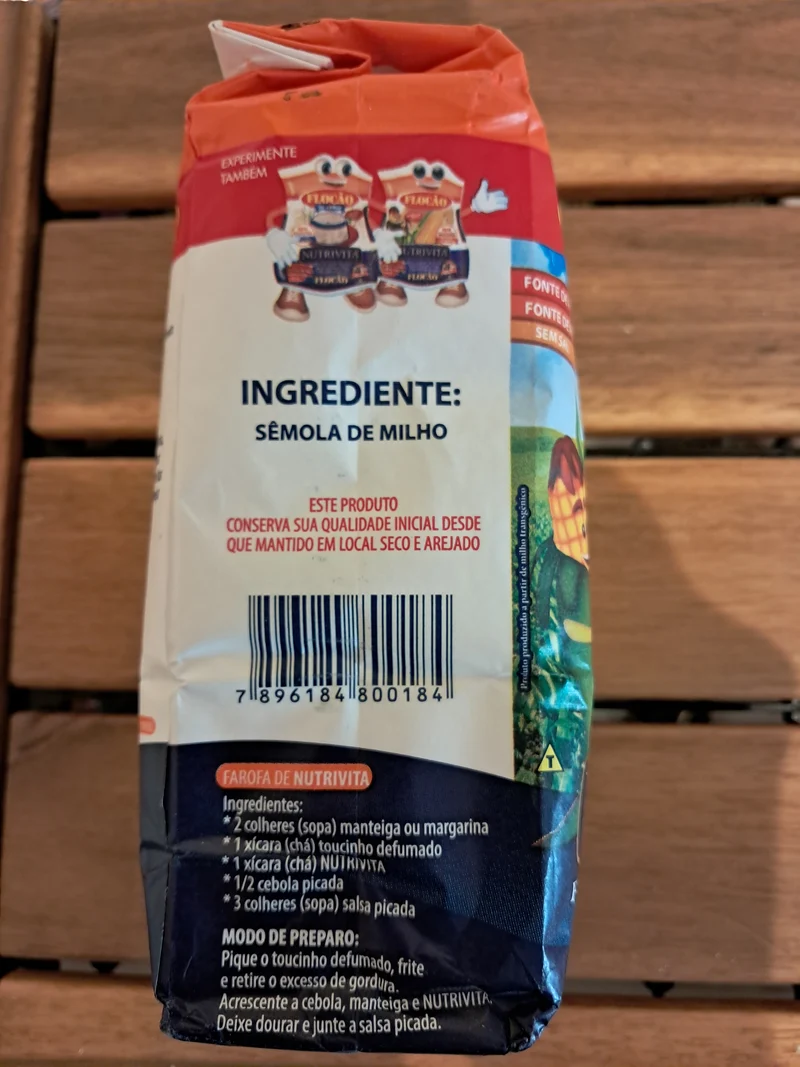 Flocons de maïs pour couscous (Flocos de Milho para Cuscuz) - NUTRIVITA - 500g