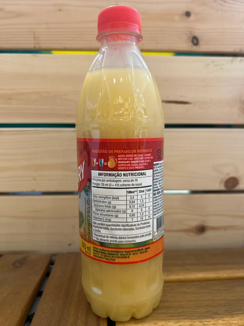 Jus de Fruits concentré (Fruits cajou) (Suco concentrado de Caju) - MAGUARY - 500ml