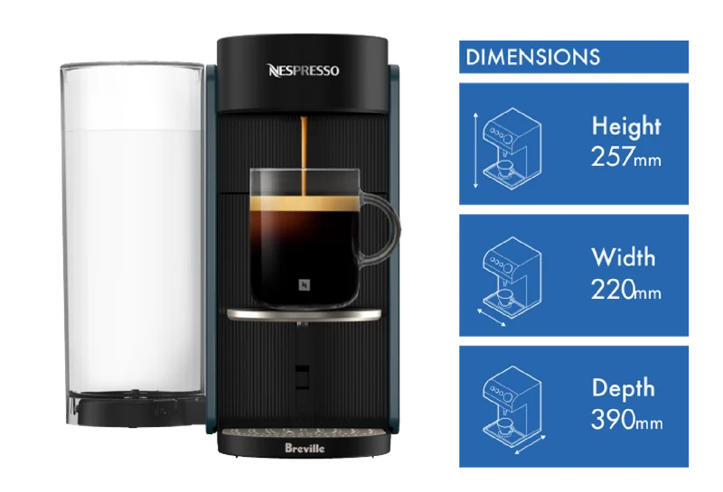 Nespresso Vertuo Up Solo Capsule Coffee Machine Ocean Blue