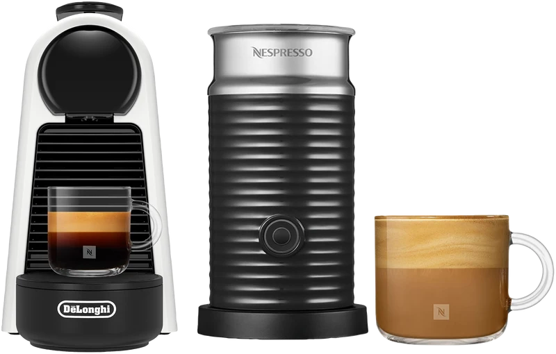 Nespresso Essenza Mini Capsule Coffee Machine Bundle White