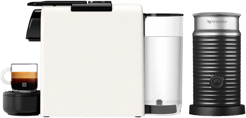 Nespresso Essenza Mini Capsule Coffee Machine Bundle White