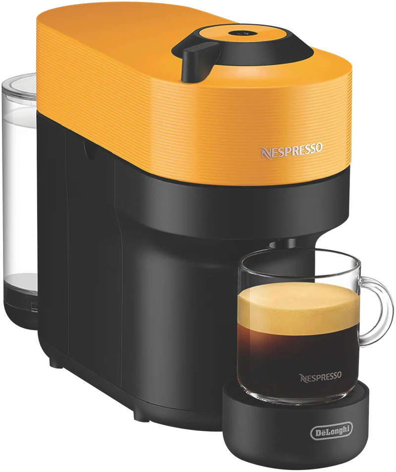 Nespresso Vertuo Pop Capsule Coffee Machine Bundle Yellow