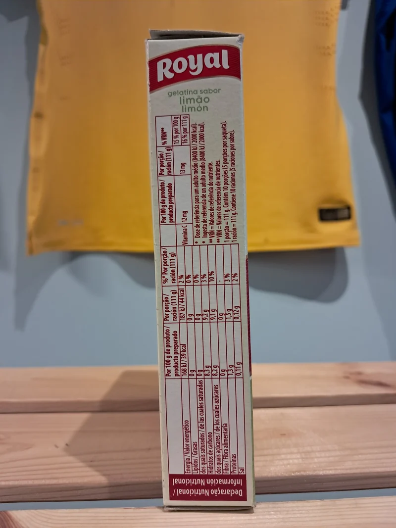 Gélatine en Poudre Saveur Citron (Gelatina em Pó Limão) - ROYAL - 114g - Pct c/ 2 saquinhos
