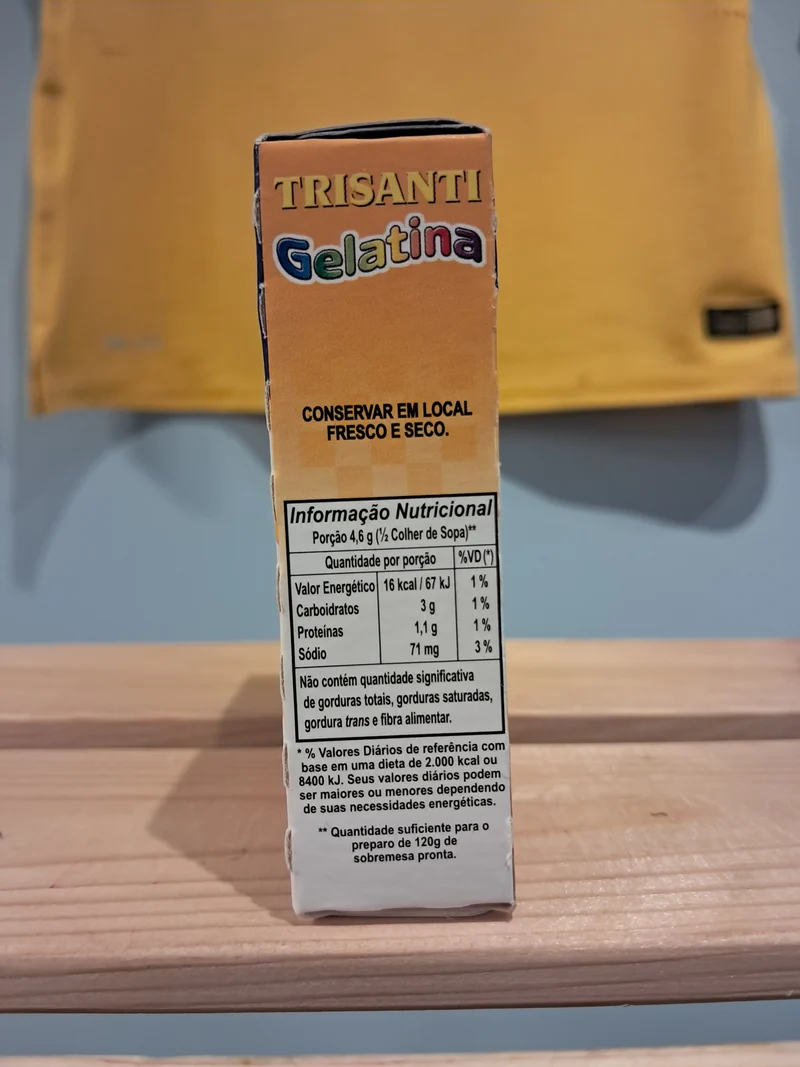 Gélatine en Poudre Saveur Passion (Gelatina em Pó Maracujá)- TRISANTI - 20g