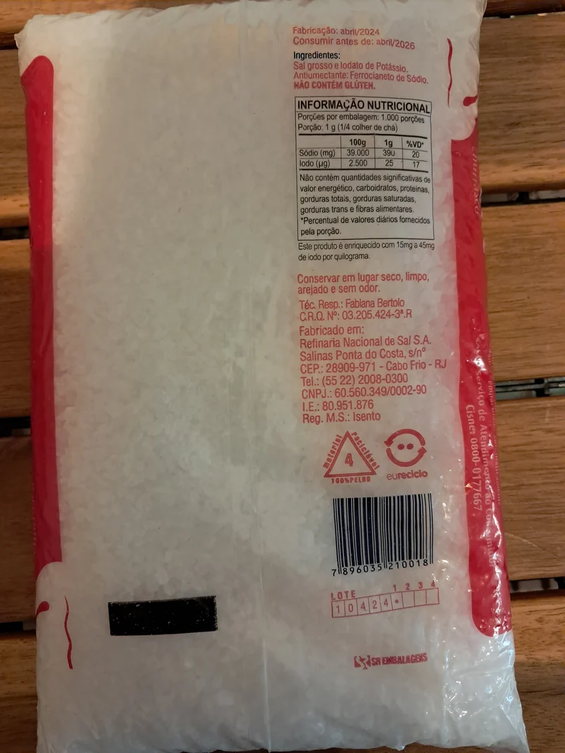Gros sel pour barbecue (Sal Grosso para Churrasco) - CISNE - 1kg