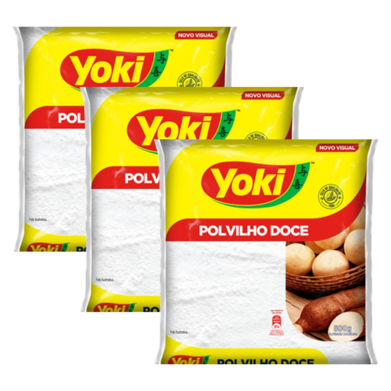 Combo - Polvilho Doce YOKI - 500g - Compre 3 unidades e ganhe 10% de desconto