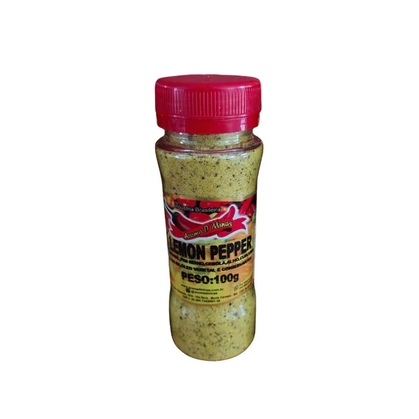 Assaisonnement Poivre & Citron Flacon (Tempero Lemon Pepper Frasco) - AROMA DE MINAS - 100g